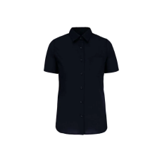 KARIBAN KA544 LADIES' SHORT-SLEEVED COTTON POPLIN SHIRT M