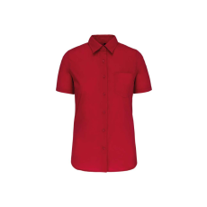 KARIBAN KA544 LADIES' SHORT-SLEEVED COTTON POPLIN SHIRT M
