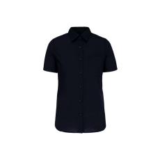 KARIBAN KA544 LADIES' SHORT-SLEEVED COTTON POPLIN SHIRT S