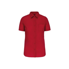 KARIBAN KA544 LADIES' SHORT-SLEEVED COTTON POPLIN SHIRT XS