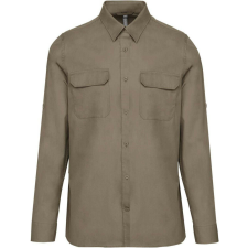 KARIBAN KA590 MEN&- 039;S LONG-SLEEVED SAFARI SHIRT 4XL férfi ing