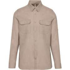KARIBAN KA590 MEN&- 039;S LONG-SLEEVED SAFARI SHIRT M férfi ing