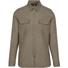 KARIBAN KA590 MEN&- 039;S LONG-SLEEVED SAFARI SHIRT XL férfi ing
