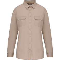 KARIBAN KA591 LADIES' LONG-SLEEVED SAFARI SHIRT XS