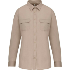 KARIBAN KA591 LADIES&- 039; LONG-SLEEVED SAFARI SHIRT L blúz
