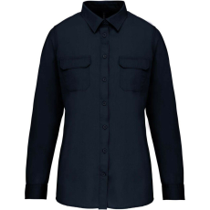KARIBAN KA591 LADIES&- 039; LONG-SLEEVED SAFARI SHIRT M