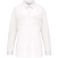 KARIBAN KA591 LADIES&- 039; LONG-SLEEVED SAFARI SHIRT XS