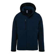 KARIBAN kapucnis, bélelt férfi softshell kabát KA650, Navy-L