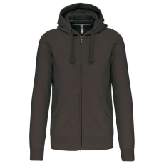 KARIBAN kapucnis cipzáras férfi pulóver KA454, Dark Grey-4XL