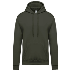 KARIBAN kapucnis férfi pulóver KA476, Dark Khaki-M