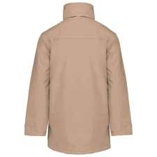 KARIBAN kapucnis kabát steppelt béléssel KA677, Beige-2XL férfi kabát, dzseki