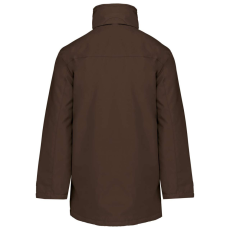 KARIBAN kapucnis kabát steppelt béléssel KA677, Chocolate-2XL