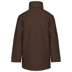 KARIBAN kapucnis kabát steppelt béléssel KA677, Chocolate-3XL