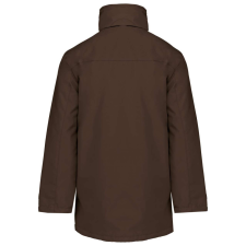 KARIBAN kapucnis kabát steppelt béléssel KA677, Chocolate-M férfi kabát, dzseki