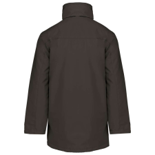 KARIBAN kapucnis kabát steppelt béléssel KA677, Dark Grey-XS férfi kabát, dzseki