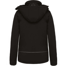 KARIBAN kapucnis,Női bélelt softshell kabát KA651, Black-M