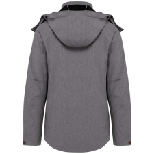 KARIBAN kapucnis Női softshell dzseki KA414, Marl Grey-2XL női dzseki, kabát