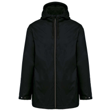 KARIBAN kapucnis unisex kabát, mikropolár béléssel KA6153, Black-S férfi kabát, dzseki