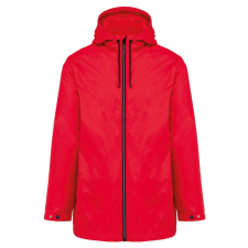KARIBAN kapucnis unisex kabát, mikropolár béléssel KA6153, Red-2XL férfi kabát, dzseki