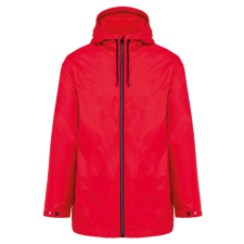 KARIBAN kapucnis unisex kabát, mikropolár béléssel KA6153, Red-XS férfi kabát, dzseki