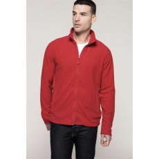 KARIBAN Kardigán Kariban polár cipzáras unisex (100%poliészter 180g/m2) red, M