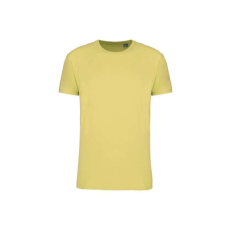 KARIBAN körkötött organikus férfi póló rövid ujjú KA3032IC, Lemon Yellow-XS