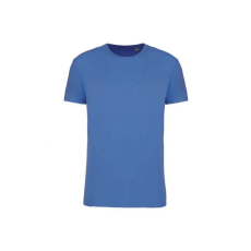 KARIBAN körkötött organikus férfi póló rövid ujjú KA3032IC, Light Royal Blue-M