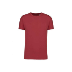 KARIBAN körkötött organikus férfi póló rövid ujjú KA3032IC, Terracotta Red-M