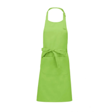 KARIBAN Kötény mellrésszel, zsebbel, állítható nyakpánttal - Lime