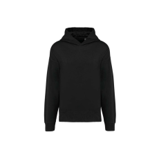 KARIBAN laza szabású unisex kapucnis pulóver KA4018, Black-L