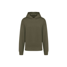 KARIBAN laza szabású unisex kapucnis pulóver KA4018, Light Khaki-2XL női pulóver, kardigán