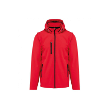 KARIBAN levehető ujjú kapucnis softshell dzseki KA422, Red-3XL férfi kabát, dzseki