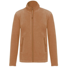 KARIBAN MAUREEN Nöi cipzáras polár pulóver KA907, Camel Heather-4XL női pulóver, kardigán