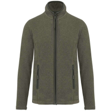 KARIBAN MAUREEN Nöi cipzáras polár pulóver KA907, Green Marble Heather-XS női pulóver, kardigán