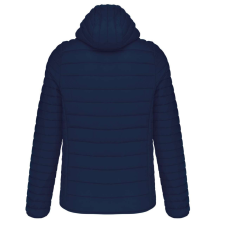 KARIBAN meleg és ultrakönnyű kapucnis bélelt férfi kabát KA6110, Navy-4XL férfi kabát, dzseki
