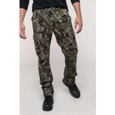 KARIBAN Nadrág Kariban férfi többzsebes férfi (98%pamut 245g/m2) olive camouflage, 44