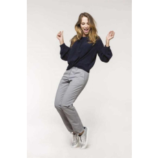KARIBAN Nadrág Kariban női oldalzseb farzseb női (98%pamut 2%elasztán) dark navy, 46