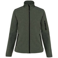 KARIBAN Női 3 rétegű softshell dzseki, Kariban KA400, Marl Green-3XL női dzseki, kabát