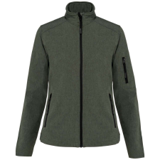 KARIBAN Női 3 rétegű softshell dzseki, Kariban KA400, Marl Green-4XL női dzseki, kabát