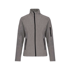 KARIBAN Női 3 rétegű softshell dzseki, Kariban KA400, Marl Grey-M női dzseki, kabát