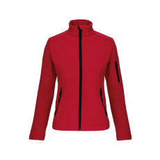 KARIBAN Női 3 rétegű softshell dzseki, Kariban KA400, Red-M