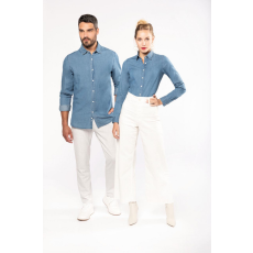 KARIBAN Női blúz Kariban KA509 Ladies’ Denim Shirt -XS, Chambray Blue