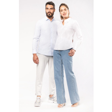 KARIBAN Női blúz Kariban KA510 Ladies’ Long-Sleeved Cotton poplin Shirt -S, Black blúz
