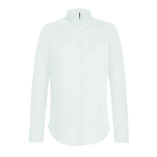 KARIBAN Női blúz Kariban KA514 Ladies&#039; Long-Sleeved Mandarin Collar Shirt -M, White blúz