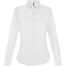 KARIBAN Női blúz Kariban KA530 Ladies&#039; Long-Sleeved Stretch Shirt -L, White blúz