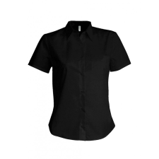 KARIBAN Női blúz Kariban KA532 Ladies&#039; Short-Sleeved Cotton/Elastane Shirt -2XL, Black blúz