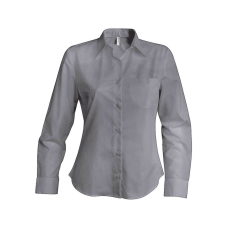 KARIBAN Női blúz Kariban KA534 Ladies&#039; Long-Sleeved Oxford Shirt -2XL, Oxford Silver blúz