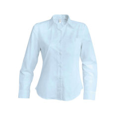 KARIBAN Női blúz Kariban KA534 Ladies' Long-Sleeved Oxford Shirt -4XL, Oxford Blue