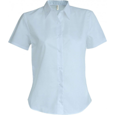KARIBAN Női blúz Kariban KA536 Ladies' Short-Sleeved Oxford Shirt -M, Oxford Blue