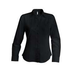 KARIBAN Női blúz Kariban KA538 Ladies' Long-Sleeved non-Iron Shirt -2XL, Black